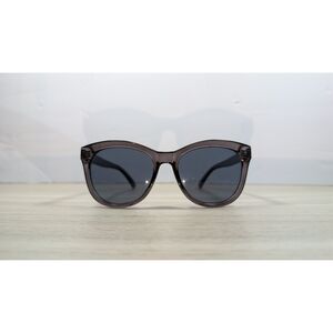 Transparent Gray Round Sunglasses Retro Clear Frame Fashion